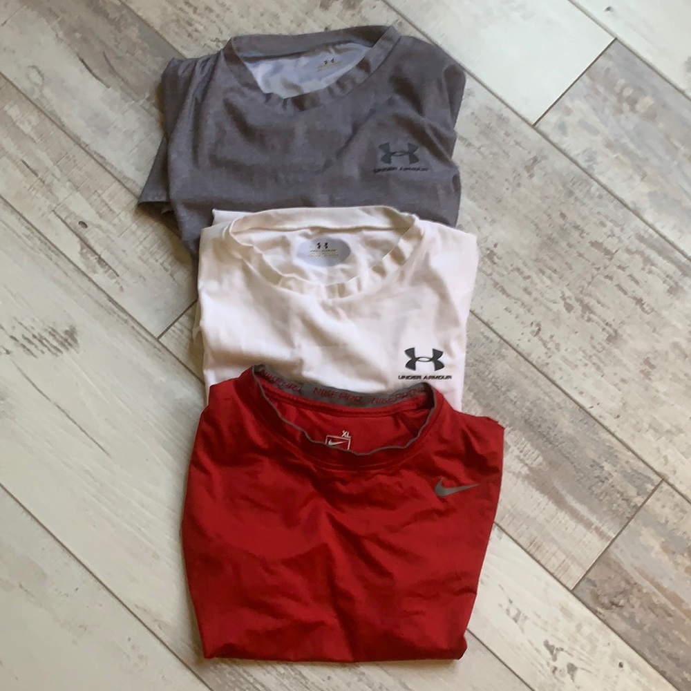 (3 for $18) NWOT UA & Nike Workout Tees Bundle